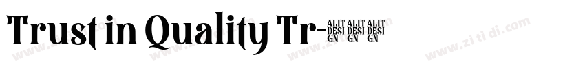 Trust in Quality Tr字体转换